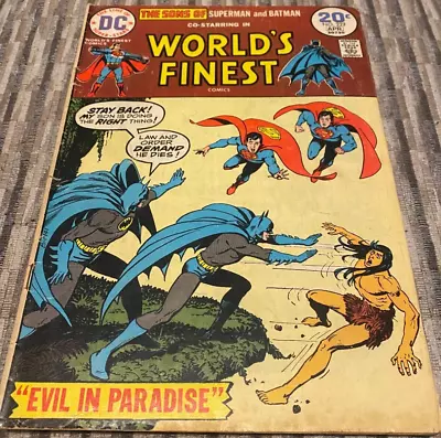 Buy DC Comic WORLDS FINEST # 222 VG-April 1974-Sons Of Superman & Batman-Ungraded-F+ • 3.16£