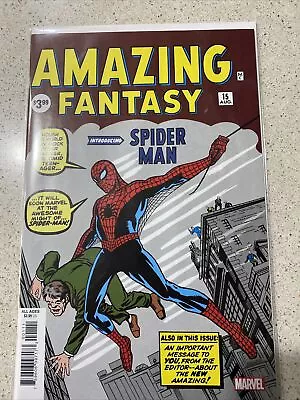 Buy Amazing Fantasy #15 Facsimile Edition / 1st App Spider-man (marvel, 2019) Nm • 35.62£