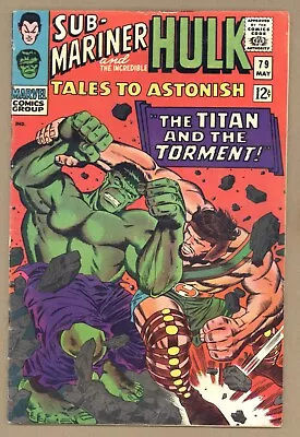 Buy Tales To Astonish 79 VG+ Everett Colan Kirby Hercules Sub-Mariner Hulk 1966 T489 • 31.97£