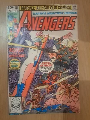 Buy Avengers #195 Marvel Comic - 1st Appearance Task Master (Cameo) - Bronze Age • 4.99£