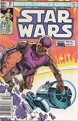 Buy Star Wars #58 April 1982 Marvel Comic Book Space Walk • 9.46£