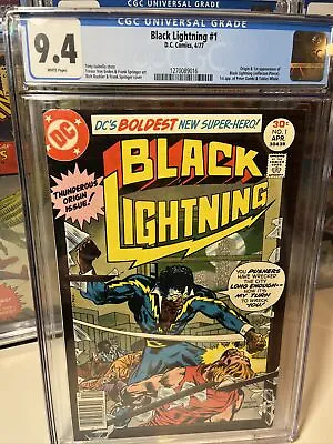 Buy Black Lightning #1 (DC Comics 1977) ⭐ CGC 9.4 ⭐ 1st Appearance! KEY Comic • 131.87£