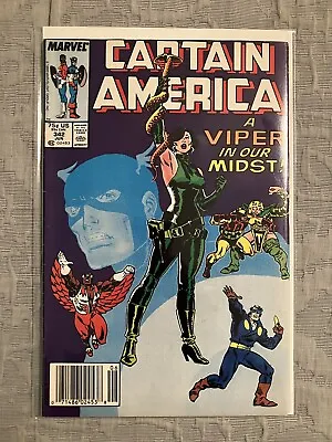 Buy Captain America #342 (marvel 1988) 1st Appearance Coachwhip 🔑 Copper Age 🔥 • 1.59£