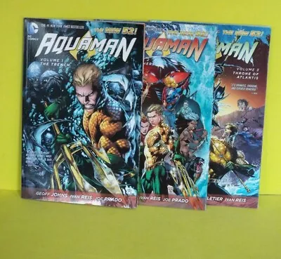Buy DC Comics New 52 Aquaman Graphic Novels Books 1-3 • 28£