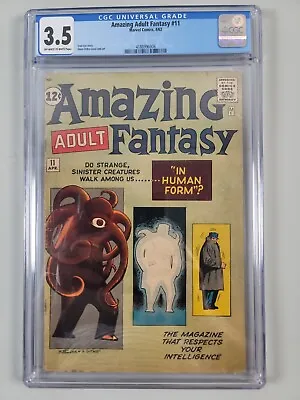 Buy Amazing Adult Fantasy #11 CGC 3.5 1962 Early Marvel Silver Age Lee/Ditko Cover • 157.67£