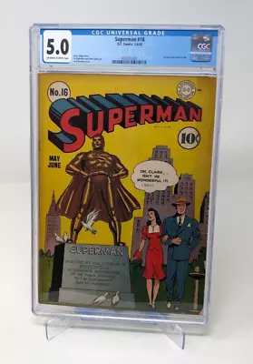 Buy Superman #16 CGG 5.0 DC Comics 1942 • 1,599.04£