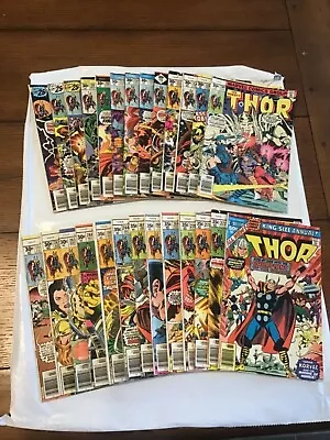 Buy Lot Of (26) Marvel Comics The Mighty Thor #248-272 & Annual #6 Mid Grade • 87.07£