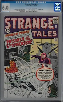 Buy Strange Tales #103-cgc 6.0 Fine Torch Bondage Sci-fi Cvr 1962 Silverage • 562.19£