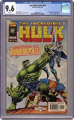 Buy Incredible Hulk #449 CGC 9.6 1997 4308365023 1st App. Thunderbolts • 217.16£