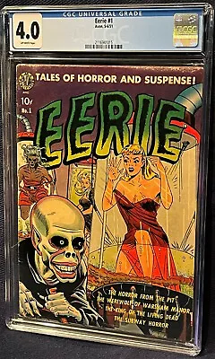 Buy Eerie 1 Cgc 4.0 - Sharp Looking Book, Classic Precode Horror Cvr! • 1,185.91£