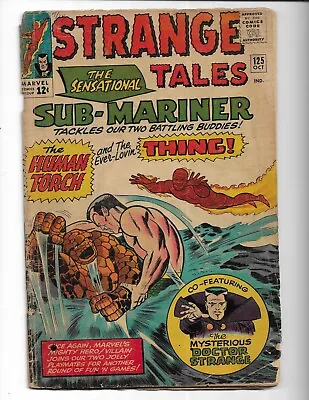 Buy Strange Tales 125 - G+ 2.5 - Dr. Strange - Human Torch - Thing - Namor (1964) • 23.79£