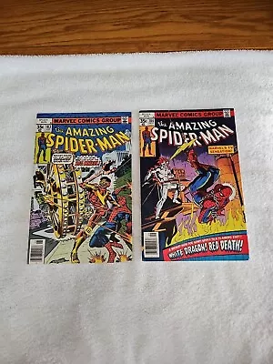 Buy Vintage 1978 Marvel Comics The Amazing Spider-Man #183 & 184 The White Dragon! • 23.99£