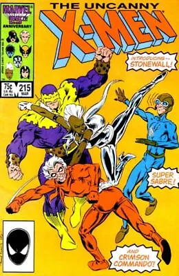 Buy Uncanny X-Men #215 (1986) 1st App. Crimson Commando, 1st App. Stonewall, 1st ... • 3.55£