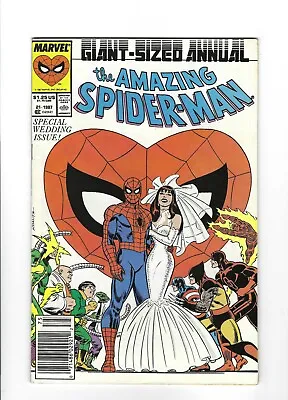 Buy Amazing Spider-Man Annual #21 Peter Mary Jane Wedding, Newsstand 8.0 VF, Marvel • 23.71£