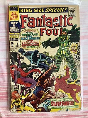 Buy FANTASTIC FOUR ANNUAL #5 VG+/F 1st Solo Silver Surfer Story 1st Psychoman (1967) • 35.98£