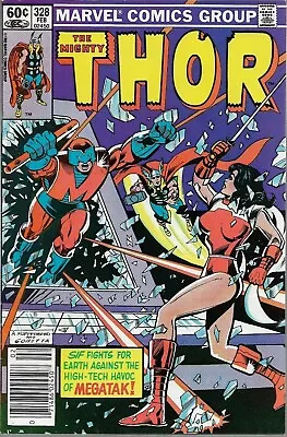 Buy The MIGHTY THOR #328  Newsstand - 1st  Megatek - VF  • 15.99£