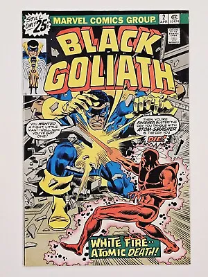 Buy BLACK GOLIATH #2 Atom Smasher Marvel 1976 • 6.31£