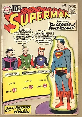 Buy Superman 147 (GVG) 1st App Legion Of Super-Villains! Super-Heroes 1961 DC V289 • 79.95£