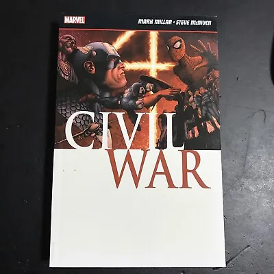 Buy Civil War Marvel Graphic Novel Mark Millar Steve McNiven Read Once VGC • 4.95£