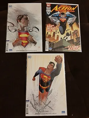 Buy DC Bendis Action Comics 1001 + 1001 Variant + Superman 1 Variant Three Comic Lot • 7.70£