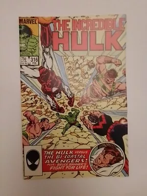 Buy Marvel Comics Incredible Hulk #316 (1985)  • 4.06£