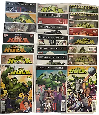 Buy The Totally Awesome Hulk #1-20 (2015-2017) The Fallen 1 Civil War II (22 Comics) • 147.85£