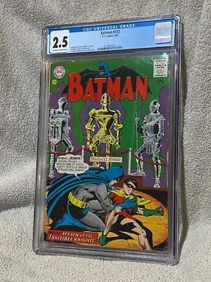 Buy Batman #172 CGC Graded 2.5 D.C. Comics 6/65 1965 Robin Attack Of Invisbile Knigh • 47.93£