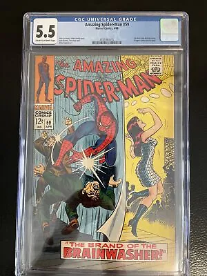 Buy Amazing Spider-Man #59 CGC 5.5 1st Mary Jane Watson Cover Marvel 1968 • 119.67£