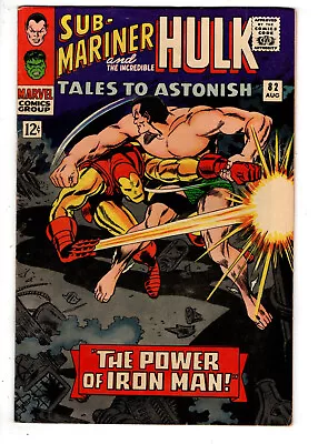 Buy Tales To Astonish #82 (1966) - Grade 7.5 - Iron Man Appearance - Hulk Namor! • 55.43£