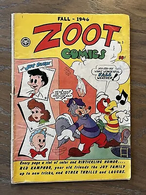 Buy Zoot Comics #3 1946 Fall Red Kamphor Senor Tamale Joy Family HTF Issue! Gd? Pics • 86.83£