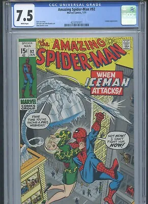 Buy The Amazing Spider-Man #92 1971 CGC 7.5~ • 94.61£