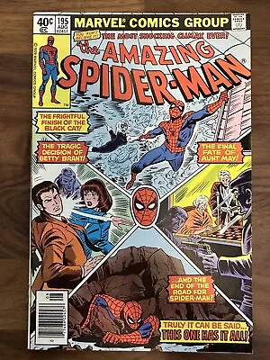 Buy The Amazing Spider-man Issue #195 **2nd App & Origin Black Cat** (grade Vf+) • 42.95£