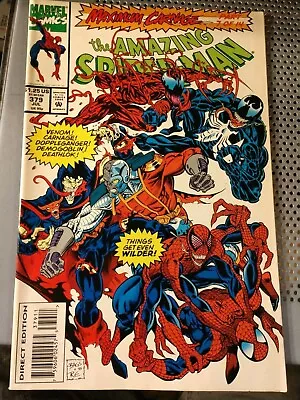 Buy Amazing Spiderman 379 1993 Maximum Carnage Venom New Old Stock Never Read  • 7.85£