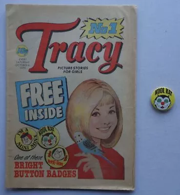 Buy Tracy Comic #1 - Oct 6 1979 + Free Gift Korky The Cat Badge GD (nice Badge) • 0.99£