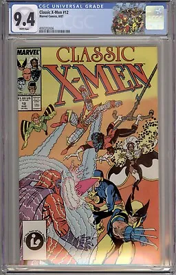 Buy Classic X-Men #12 (Marvel 1987) CGC 9.4 WP Giant-Size Custom Label Art Adams • 51.31£
