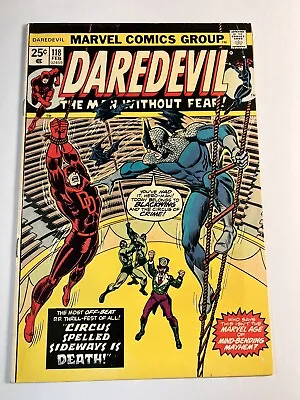 Buy DAREDEVIL #118 🔑 1st Appearance Of Blackwing, Marvel Comics 1975 • 9.47£