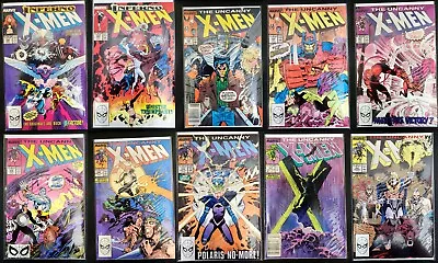 Buy Uncanny X-Men #242 #243 #245 #246 #247 #248 #249 #250 #251 #252 Lot Of 10, 1989 • 50.46£