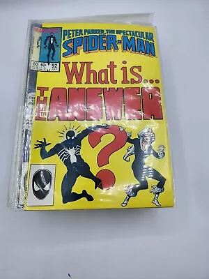 Buy Spectacular Spider-Man #92, Jul 1984, VFN, The Answer, Black Cat • 8£