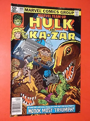 Buy Marvel Team-up # 104 - Fn 6.0 - Mark Jewelers Variant - Hulk & Ka-zar -newsstand • 12.02£