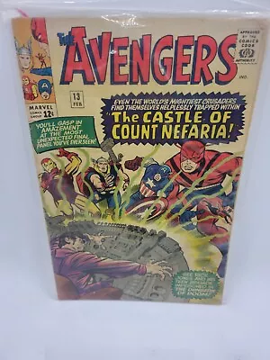 Buy Avengers #13 FN+ 6.5 1st Appearance Count Nefaria! Jack Kirby! Marvel 1965 • 56.30£