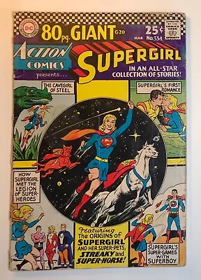 Buy Action Comics #334 Superman DC Silver Age All Supergirl 80 Page Giant G/vg • 20.09£
