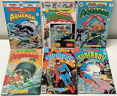 Buy Dc Adventure Comics (vol 1) 6 Book Lot # 444-458 Aquaman Superboy F/vf 1976-78 • 12.01£
