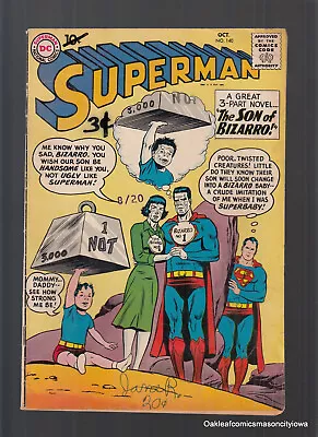 Buy SUPERMAN COMIC 140 DC COMIC 1st Baby Bizarro & Bizarro Supergirl  1960 G-VG • 17.39£