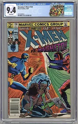 Buy Uncanny X-Men #150 (1981) CGC 9.4 NM WP Newsstand 🔑 X-Men Vs Magneto • 71.70£