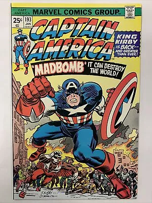 Buy Captain America #193 (Marvel, 1976) Classic Cover Art Jack Kirby VF • 30.38£