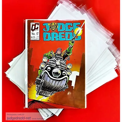 Buy Judge Dredd 200AD Etc  Comic Bags And Boards Size17 Clear For Modern Comics X 25 • 19.99£