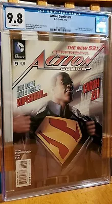 Buy Action Comics #9 New 52 CGC Graded Comic Book 9.8 Calvin Ellis Superman Batman 1 • 278.83£