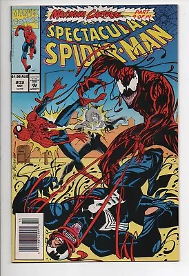 Buy The Spectacular Spider-Man 202 Marvel Comic Book 1993 Maximum Carnage 9 Of 14 • 9.59£