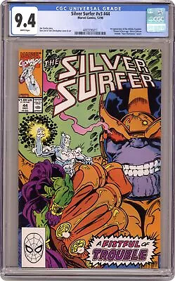 Buy Silver Surfer #44 CGC 9.4 1990 4003195011 1st App. Infinity Gauntlet • 104.32£