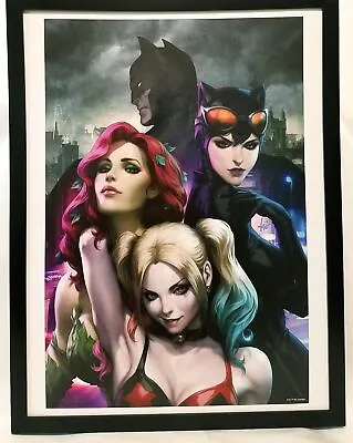 Buy Harley Quinn Poison Ivy Catwoman By Stanley Artgerm Lau FRAMED 12x16 Art Print D • 47.71£